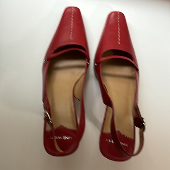 Red leather Nine West heels. BNWT. Size 7. Can be dressed up or down. - Picture 5 of 6